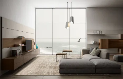 Vente et installation d'un living de fabrication italienne sur mesure à Bandol dans le Var