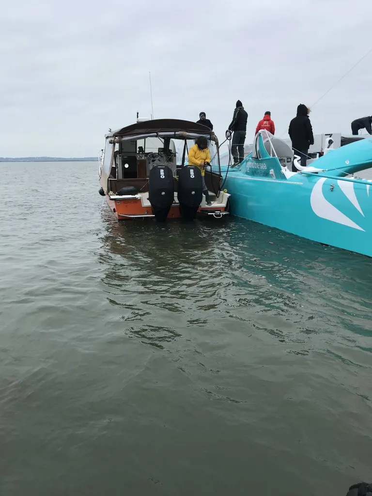 Remorquage du Seakite sur le bassin d'Arcachon