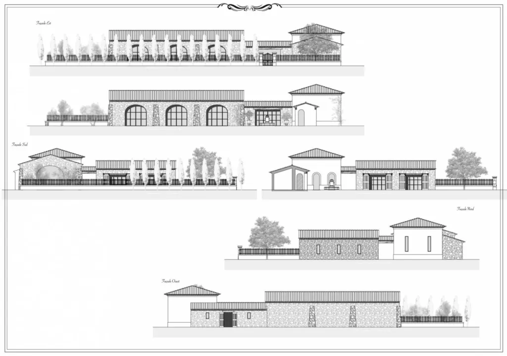 Projet façades projet château en Provence par Inspirations d'Intérieurs