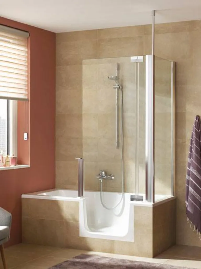 Baignoire à porte combiné douche
