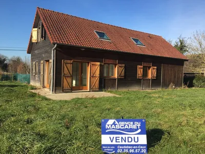 Maison ossature bois à vendre à Notre Dame de Bliquetuit - Idéal famille ! 106 m² hab. 3 chambres - 2 salles de bains - 5 minutes de Caudebec en Caux