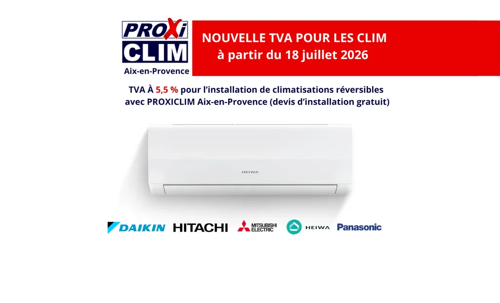 Nouveau taux de TVA pour l'installation de climatisations réversibles 