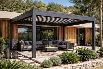 pergolas bioclimatique grise anthracite