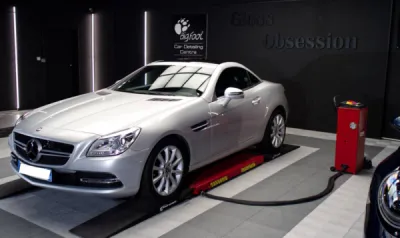 Mercedes SLK, Rupes big foot center, gtechniq accredited