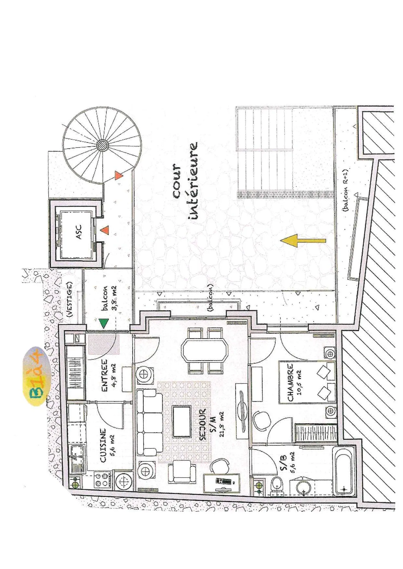 A vendre en hypercentre de Dieppe appartement avec ascenseur