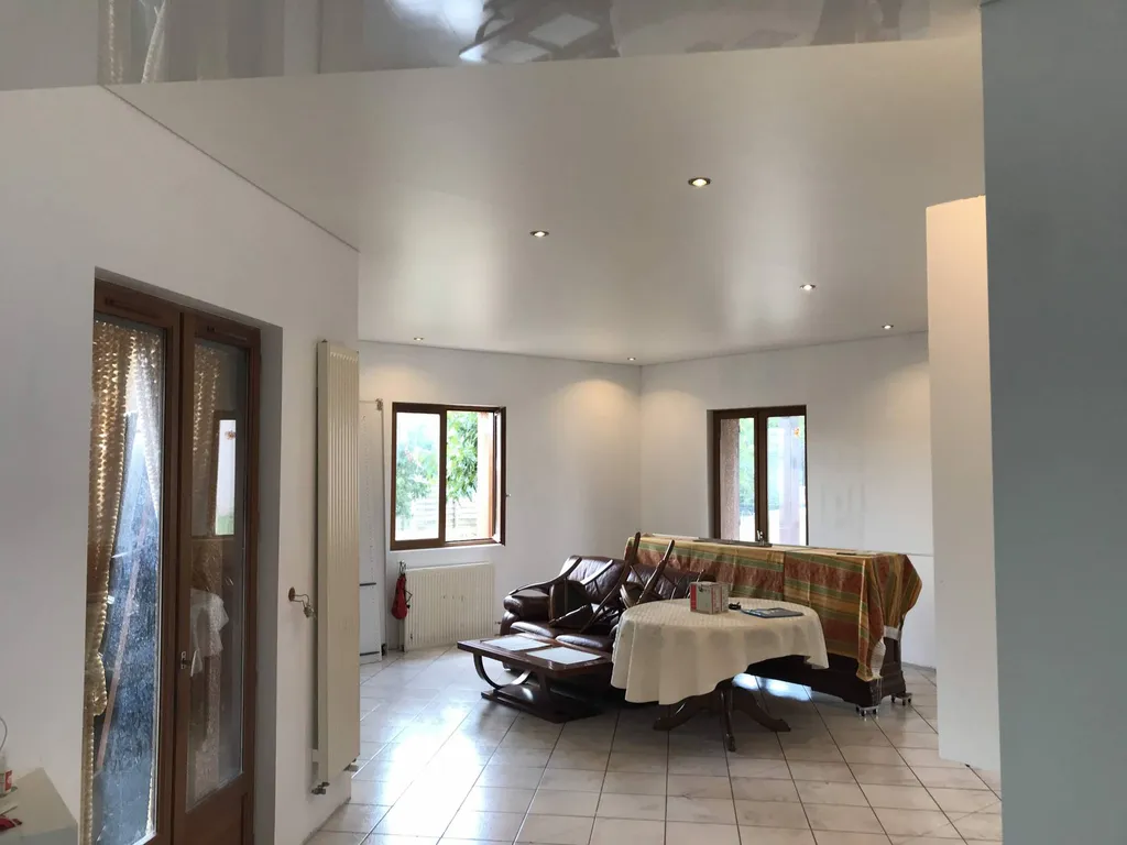 Abaissement plafond par pose plafond tendu blanc mat BARRISOL, Labarthe s/Lèze