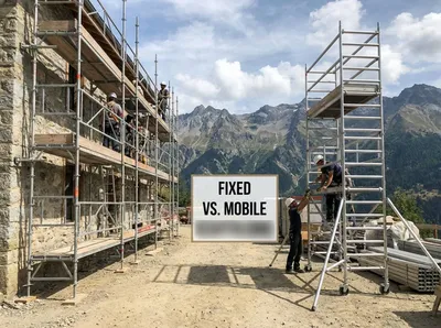 Quelle est la différence entre échafaudage fixe et échafaudage roulant en termes de sécurité ?