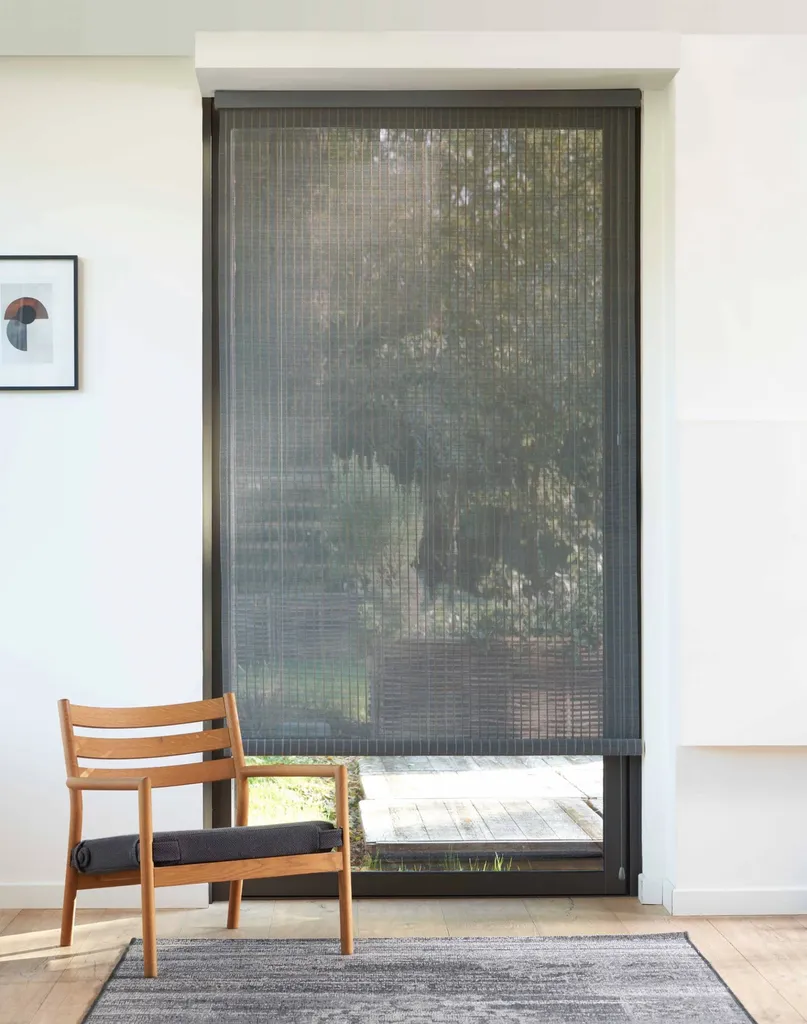 store bois tissé rouleau