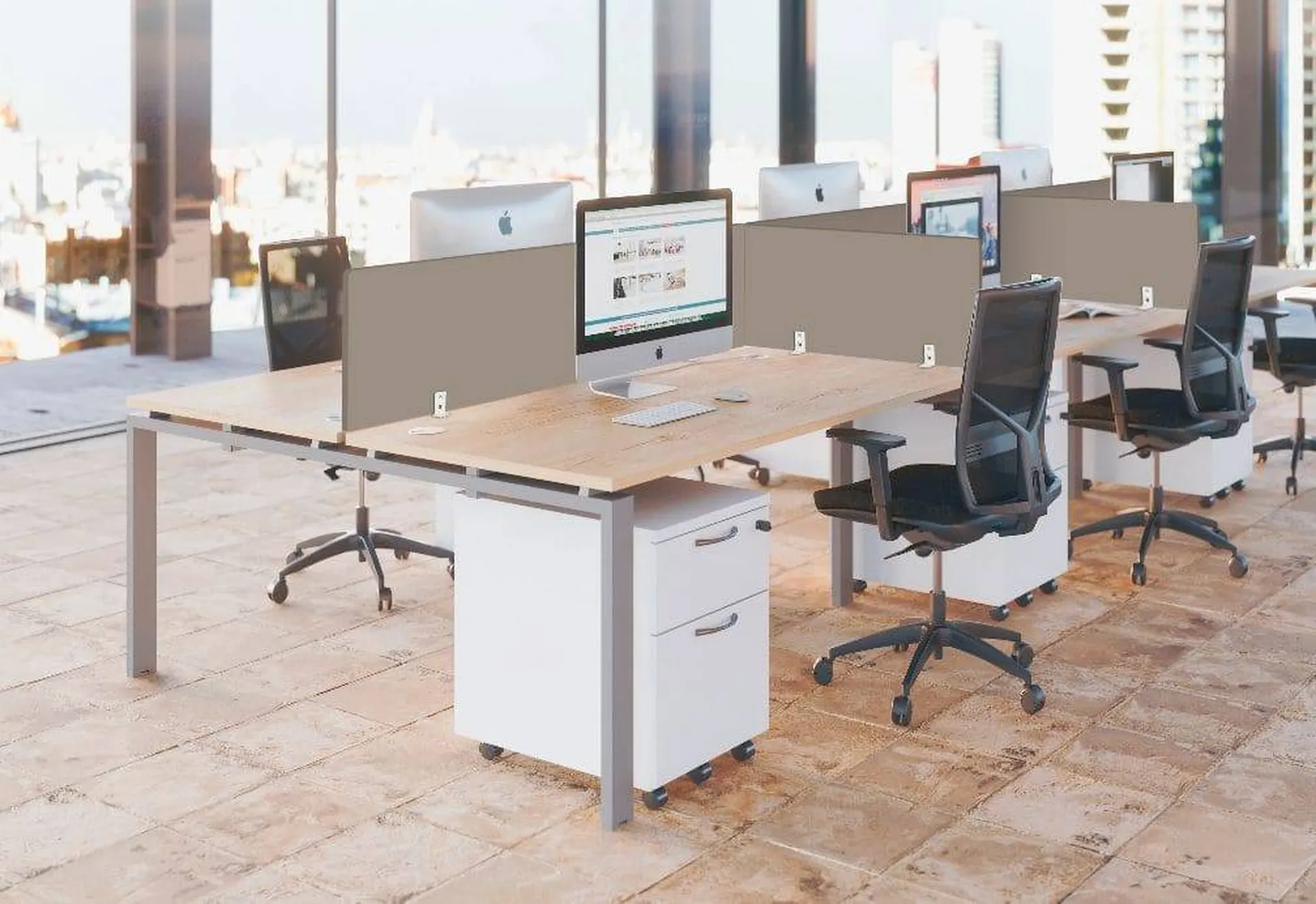 Aménagement de bureaux avec mobilier de bureau acoustique -  Installation d'open-space à ALES dans le GARD