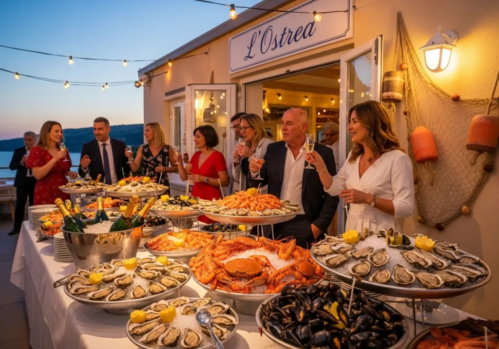 Privatisation de notre restaurant de fruits de mer à Biot pour un anniversaire chic et convivial en extérieur