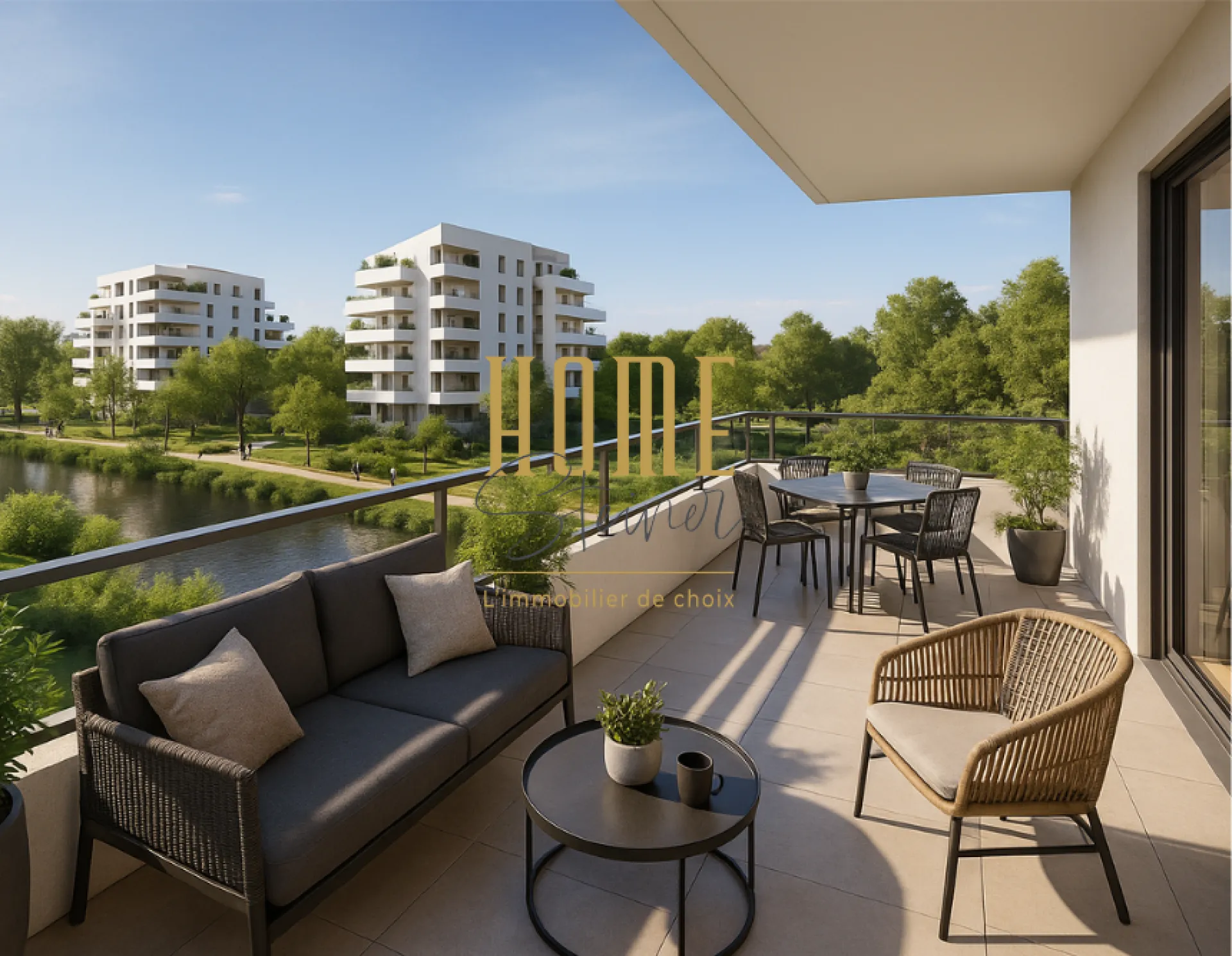 Terrasse vue dégagée