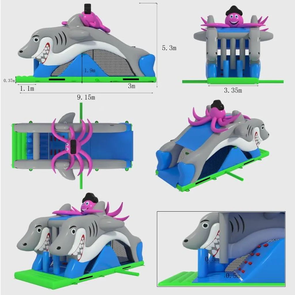 Plans 3D de structure gonflable disponibles dans notre catalogue.