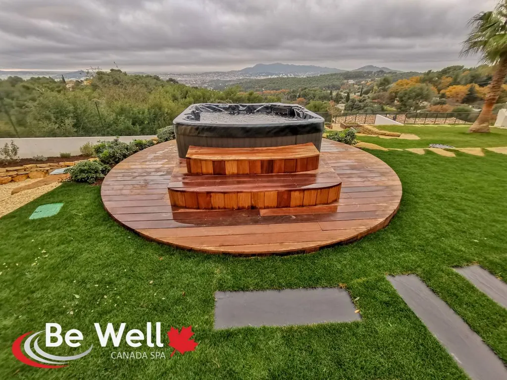 jacuzzi encastre terrasse en bois martigues