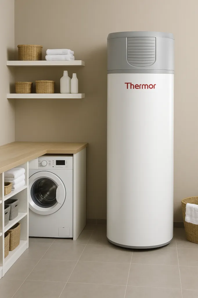 Installation d'un ballon thermodynamique familial Thermor haute performance énergétique près de Savigny-le-Temple