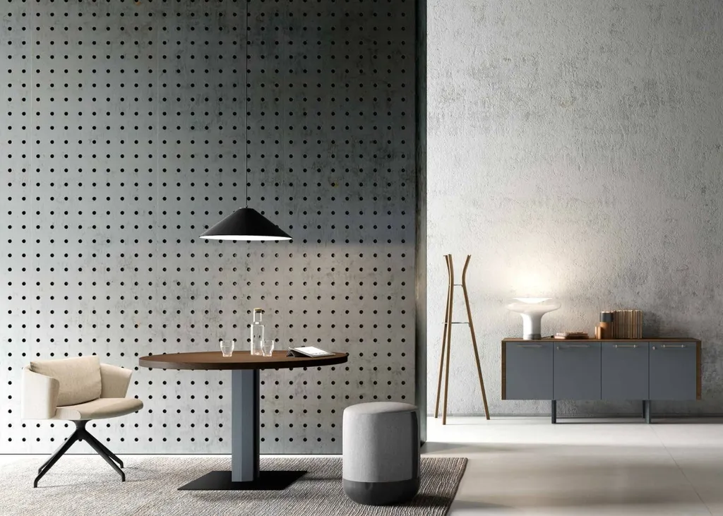 Table de réunion placage bois et pied métal à AVIGNON