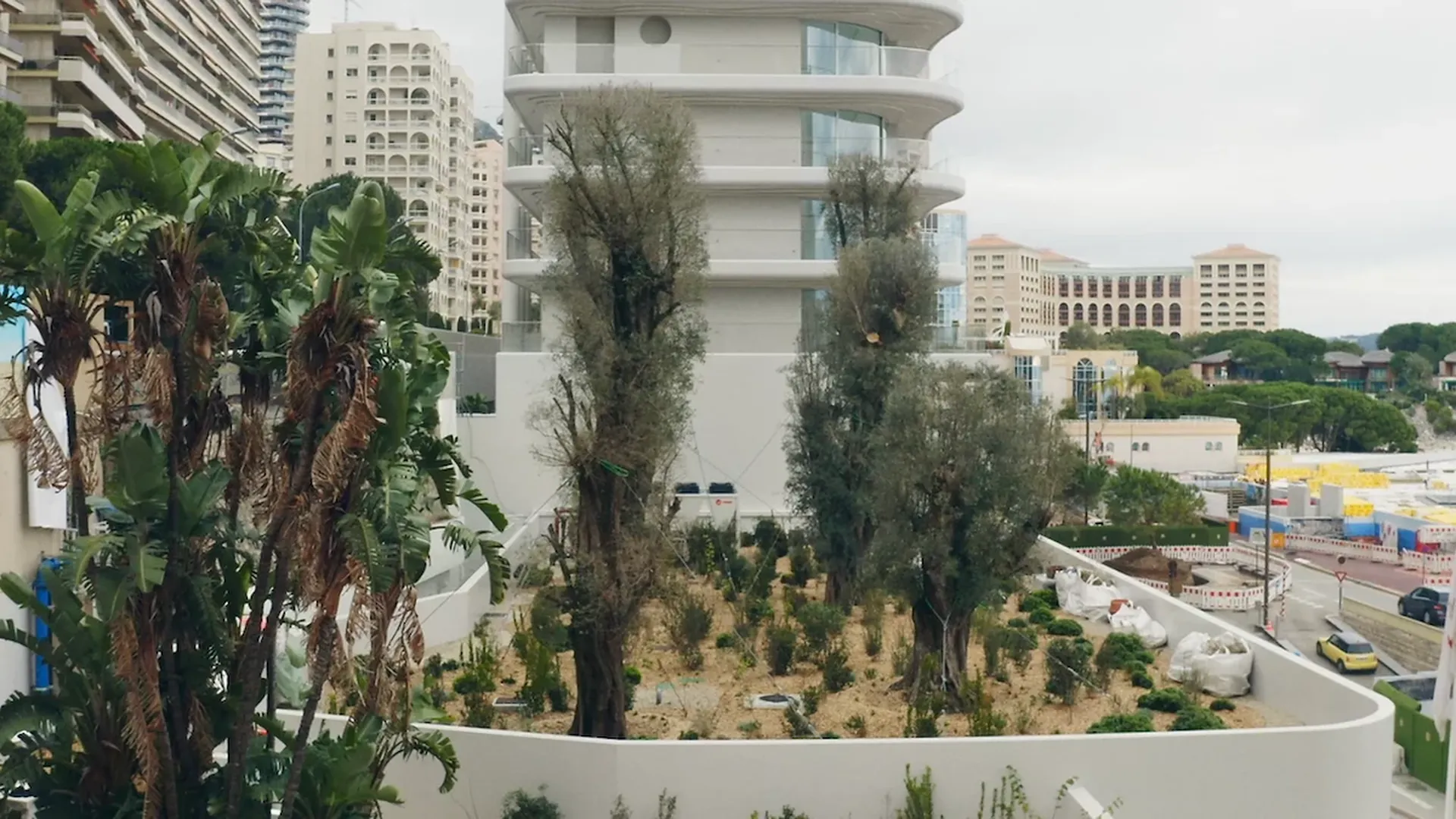 Toit du poste de police du larvotto à Monaco