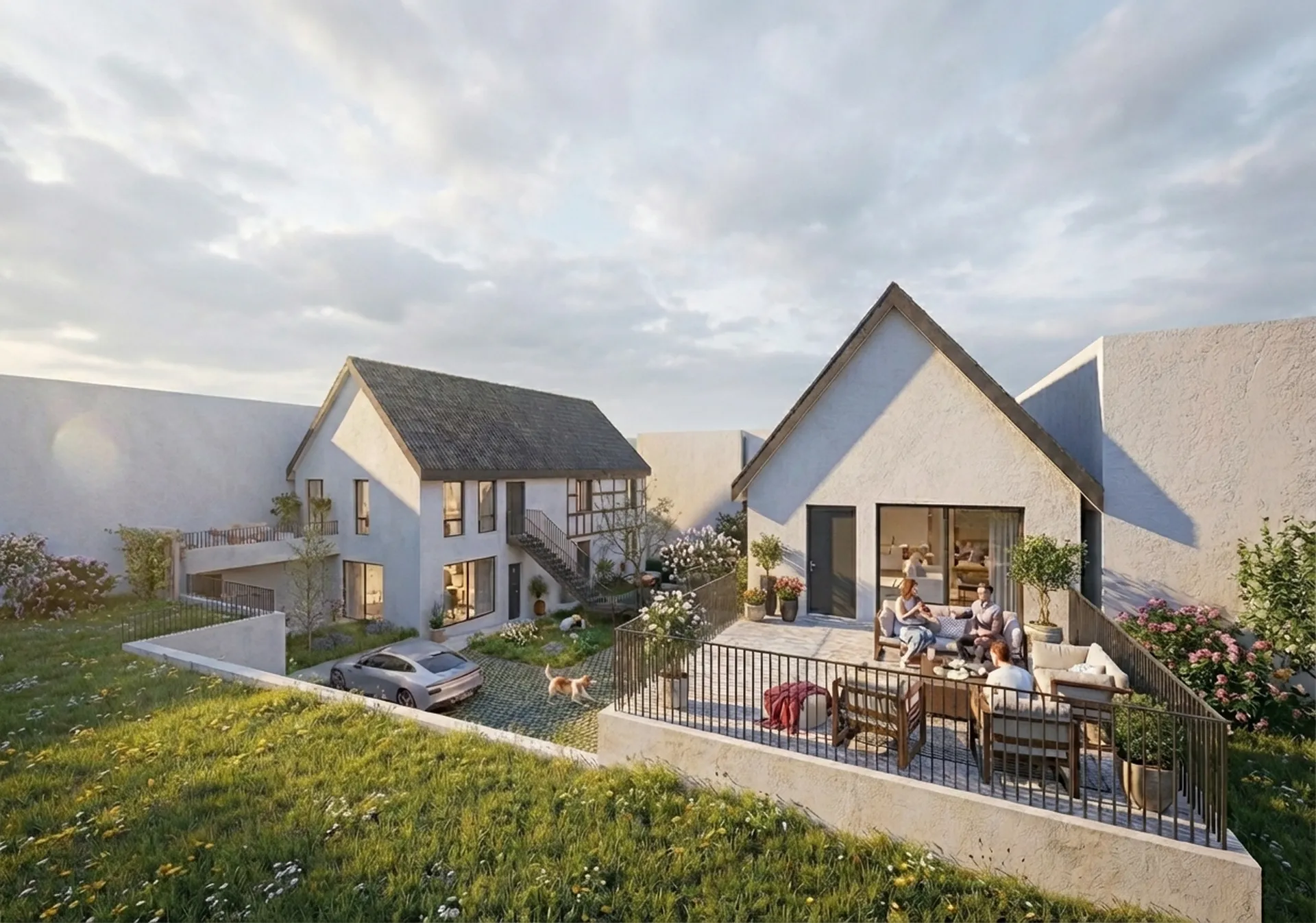 Réhabilitation d'une bâtisse alsacienne en 4 logements - Geudertheim