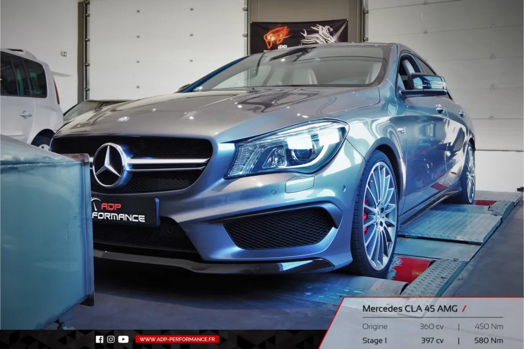Reprogrammation moteur Marseille - Mercedes CLA 45 AMG 360cv - ADP Performance