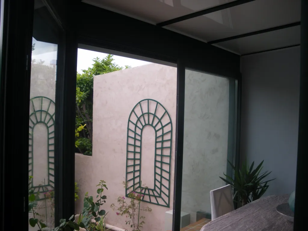 Véranda de couleur verte