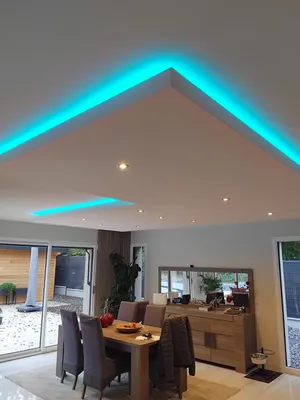 Installation de faux plafond moderne à Brumath avec intégration de spots LED et isolation phonique Adrien Martini