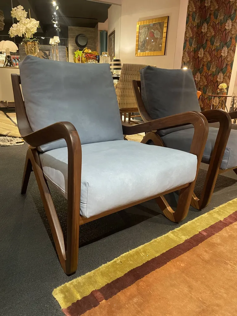 Destockage fauteuil italien TAYLOR en cuir