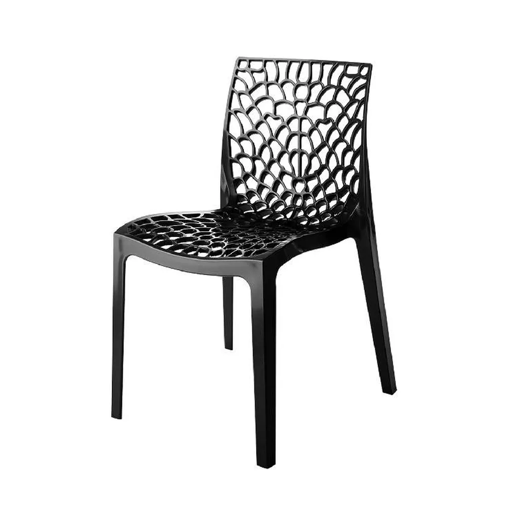 Louer une chaise design noire nid d'abeille à Lyon