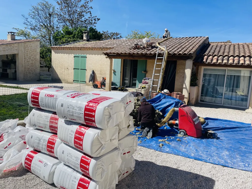 Rénovation de toiture et isolation d’une maison sur Bouc Bel Air près de Aix en Provence