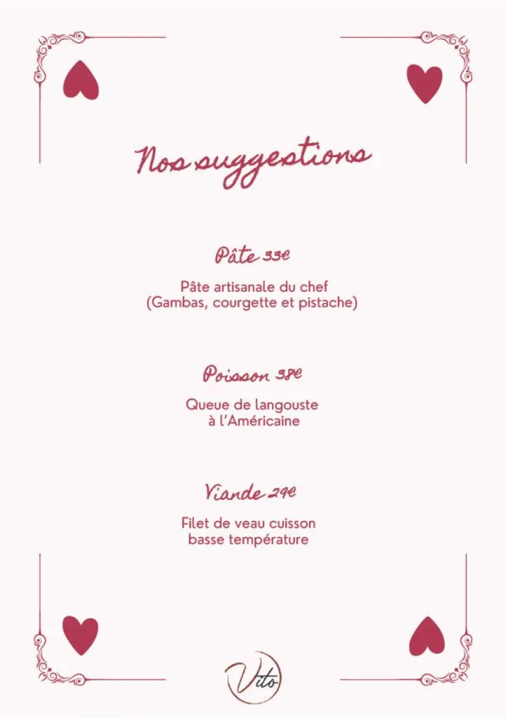 Restaurant pour la Saint-Valentin à Pernes-les-Fontaines