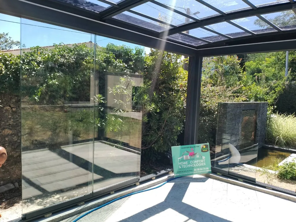 Pergola avec vitrage - Réalisations HCT