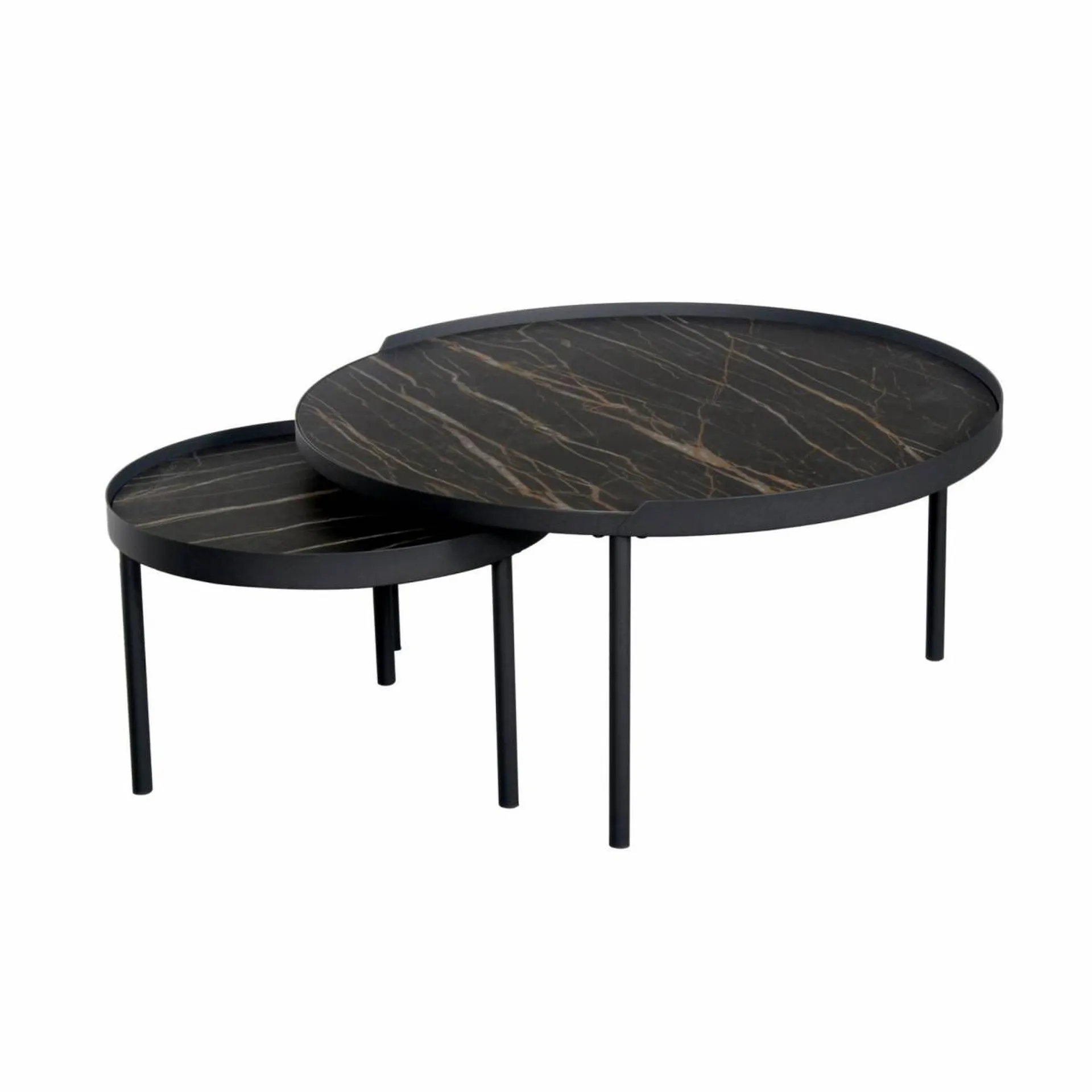 Vente d'un ensemble de tables basses rondes en céramique OLIVIA