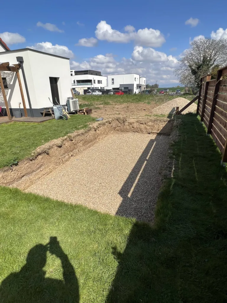 Pose de piscine conteneur à Eschau CLK 