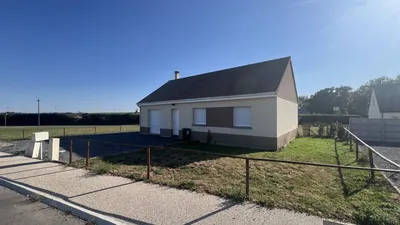 EMBREVILLE PAVILLON MODERNE construit en 2023 de 81m² plain-pied, 3 chambres, pièce de vie lumineuse, terrain clos 678m², idéale primo-accédants, à proximité des Villes Sœurs et Baie de Somme.