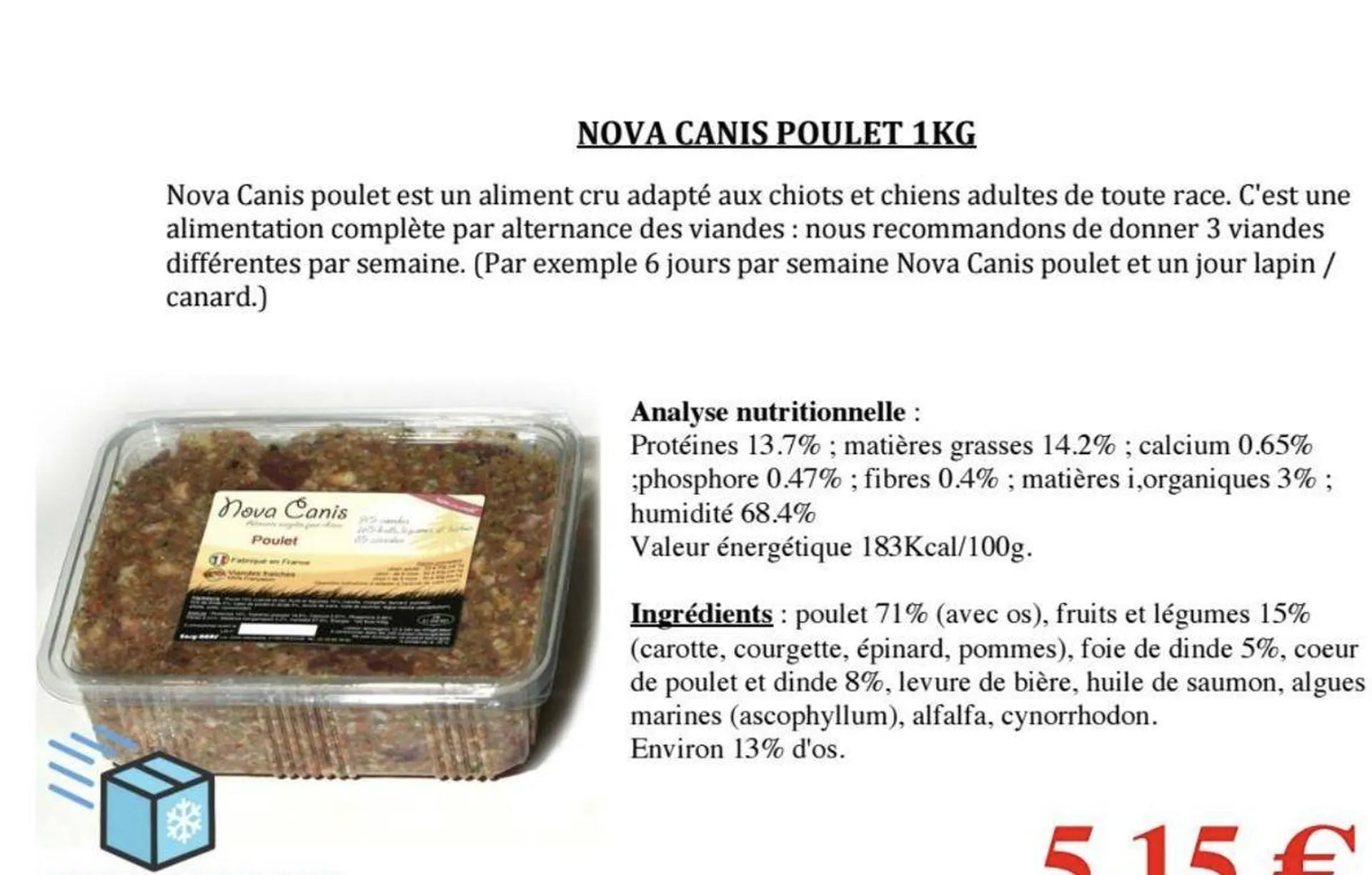 portion menagere pour chien sur biganos