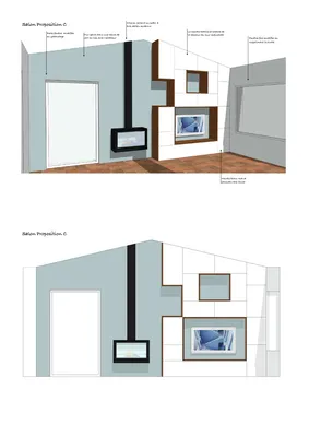 Architecte d’intérieur puyricard : salon vert d'eau avec poele et meuble sur mesure