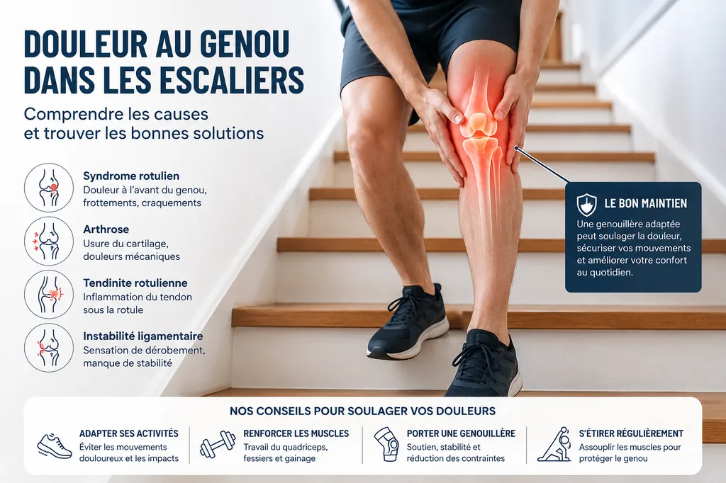 douleur genoux dans les escaliers, solutions