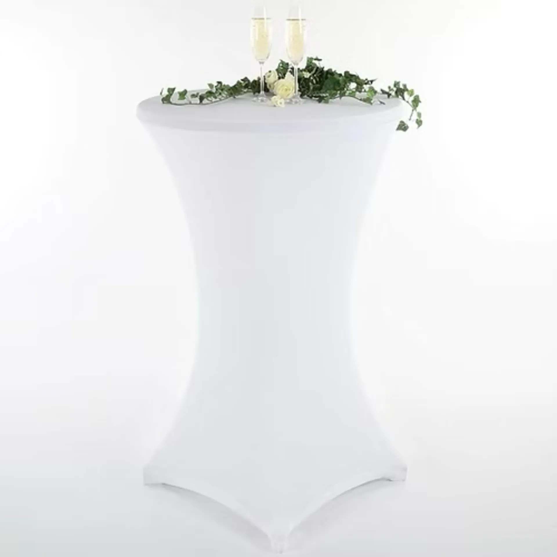 HOUSSE BLANCHE DIAM 60CM POUR TABLE MANGE DEBOUT