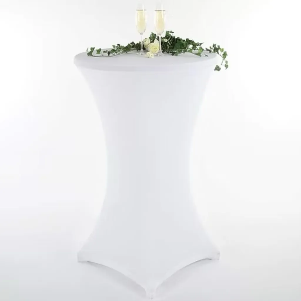 HOUSSE BLANCHE DIAM 60CM POUR TABLE MANGE DEBOUT