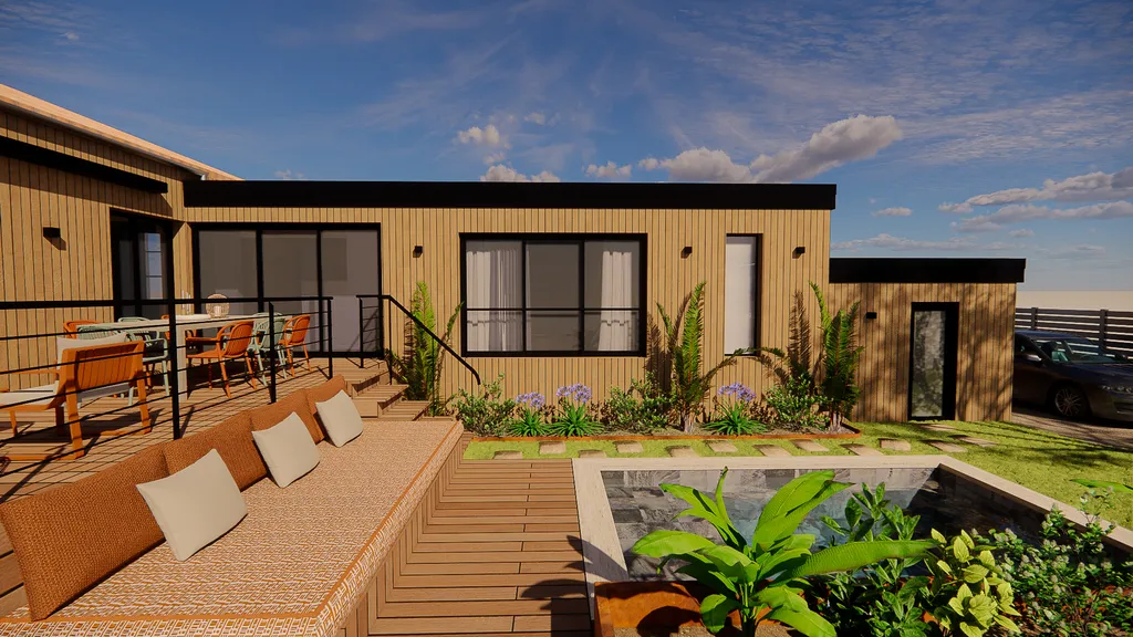 L'échoppe Bordelaise - espace terrasse##https://www.asora-design.com/details-renovation+surelevation+d+une+echoppe+a+merignac-100