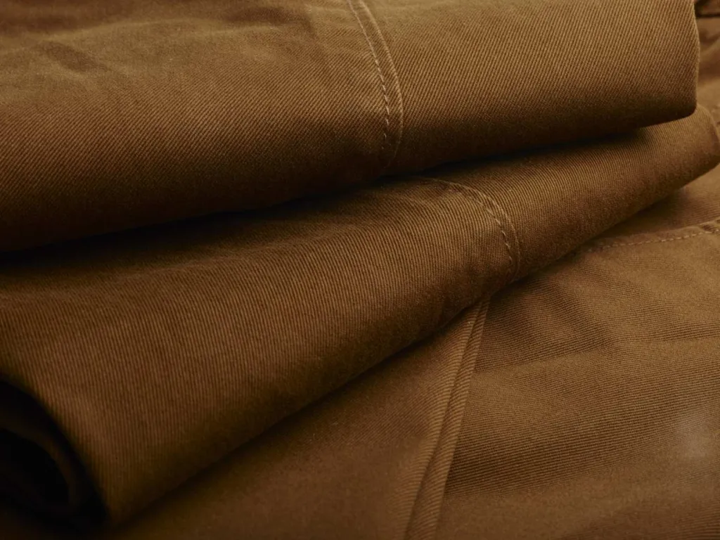 photographe zoom textile twill léger coton camel