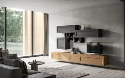 Living Frida Séjour contemporain en bois ou laqué selon vos goûts par Arcachon Cuisines, votre concepteur d'intérieur sur le Bassin d'Arcachon