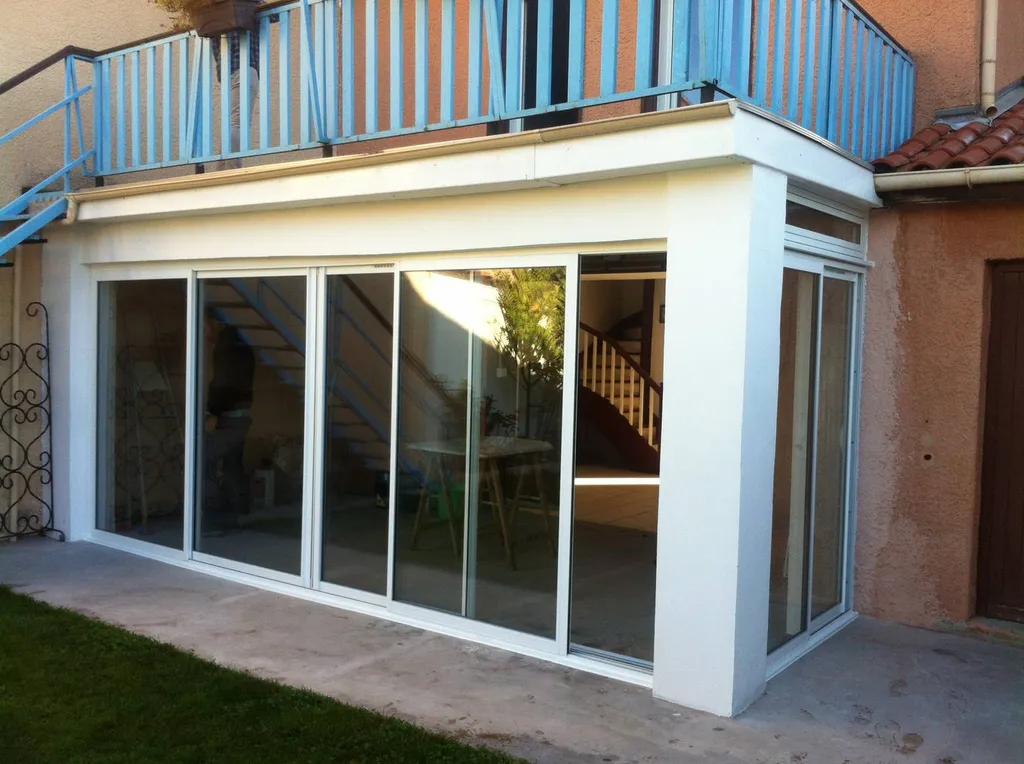 coulissant pour habillage veranda posé à Belleville dans le beaujolais