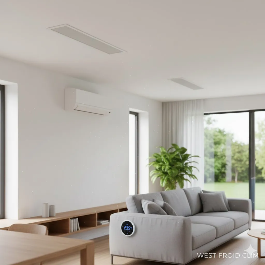 Comment installer une climatisation réversible gainable invisible dans les combles d'une maison neuve à Mérignac pour rafraîchir toutes les chambres sans aucune unité murale ?