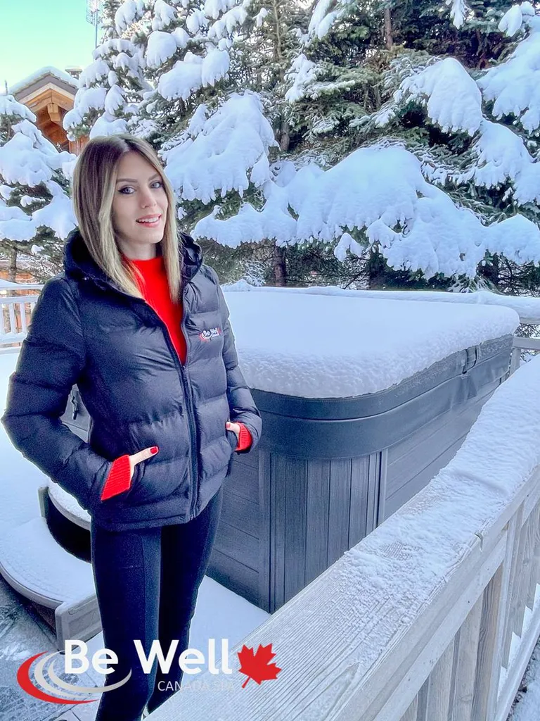 spa extérieur dans un chalet sous la neige marseille