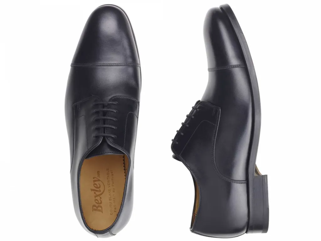 chaussure richelieu noir top view