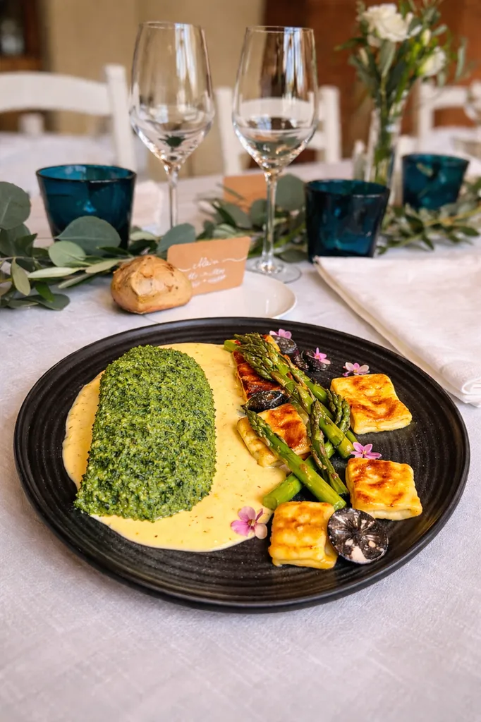 Restaurant à Bormes-les-Mimosas proche plage La Table de l’HDLP terrasse et cuisine maison menu du jour servi le soir
