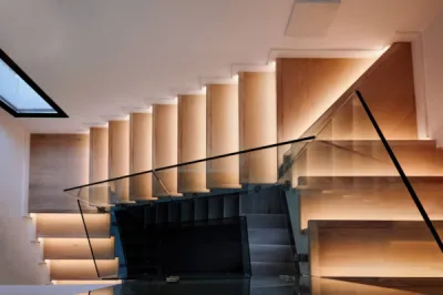 Escalier Bois Luxe Maison Moderne Aix-en-Provence