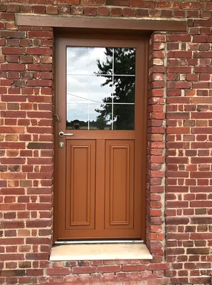 Porte d’entrée mixte alu/bois