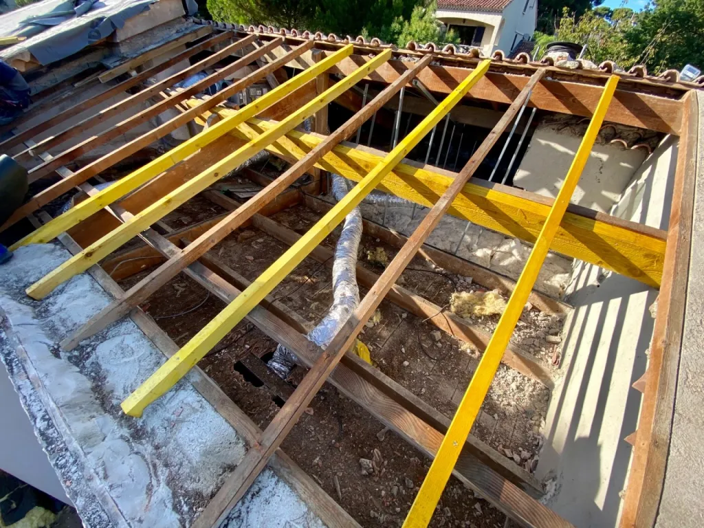 pose des chevrons neuf prés de aix en provence