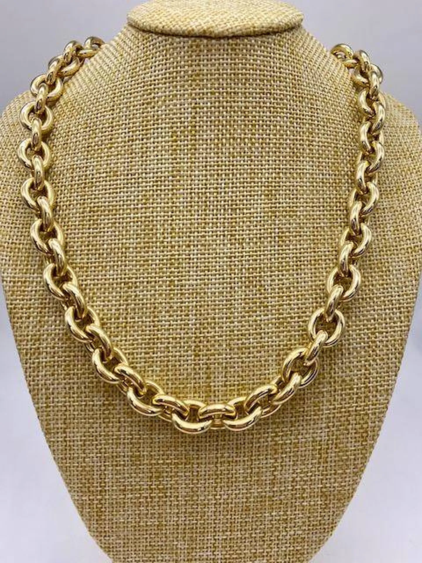 Collier grosse maille forçat antillaise anneau marin or 750/1000ème occasion Or Ligne La Teste Bassin d'Arcachon