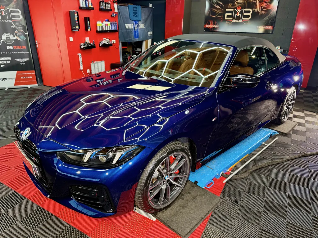 BMW 440i Cabriolet – Traitement céramique haut de gamme à Vaugneray (Ouest Lyonnais)